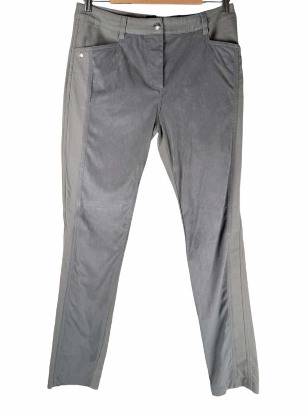 Daily Sports Gray Faux Suede Mid Rise Water Repellent Slim Golf Pants Women’s 10
